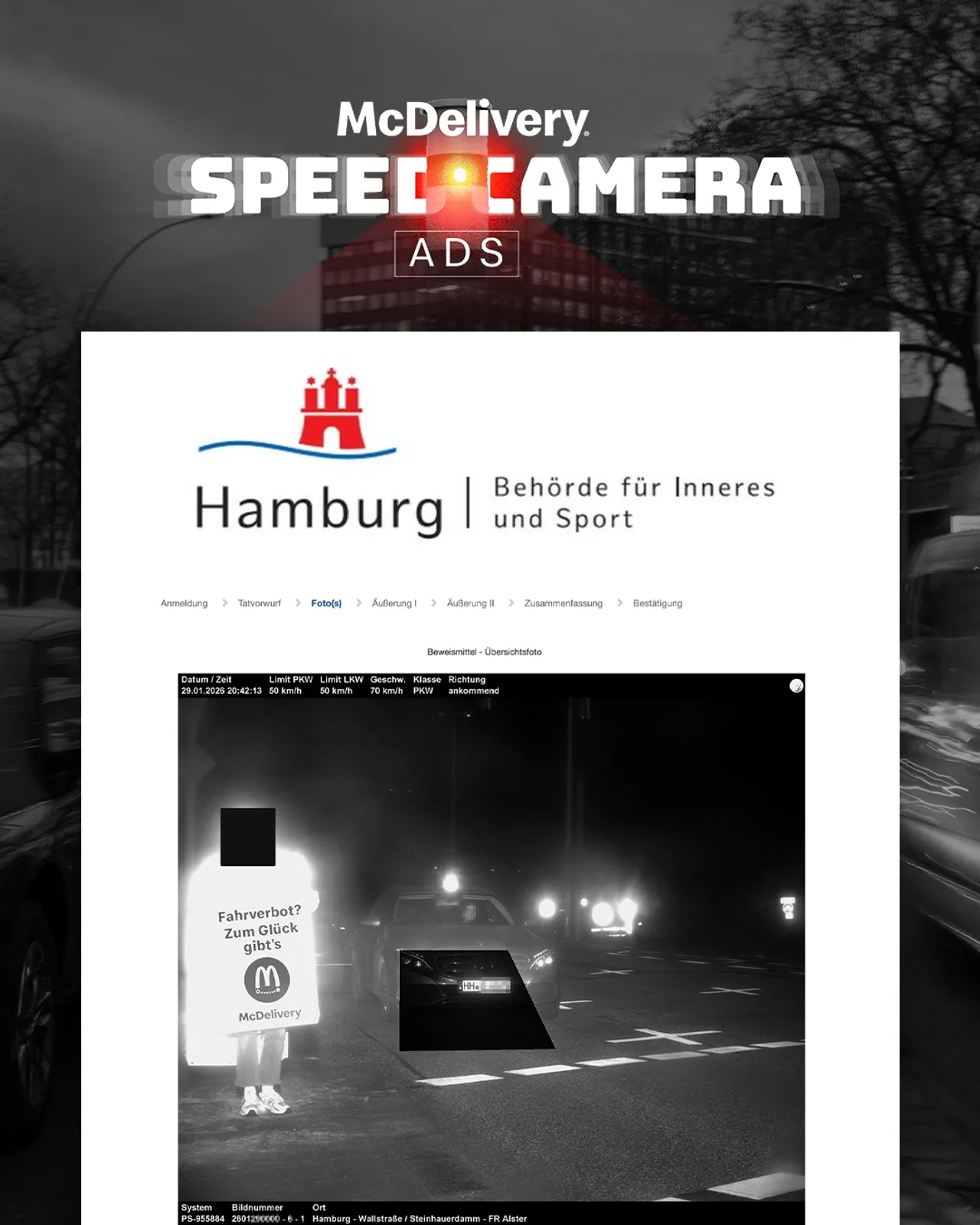 McDelivery® Speed Camera Ads